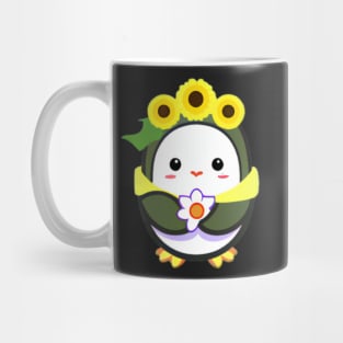 Cute Sunflower Penguin Mug